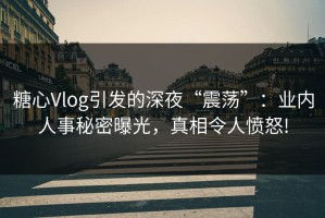 糖心Vlog引发的深夜“震荡”：业内人事秘密曝光，真相令人愤怒!