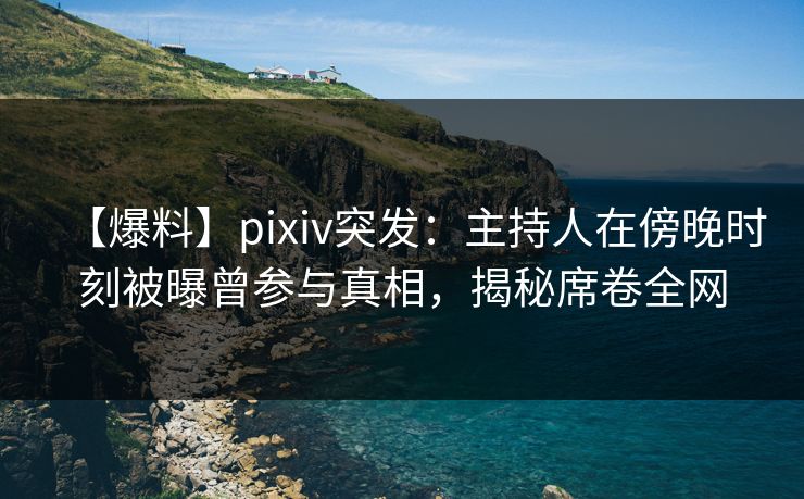 【爆料】pixiv突发:主持人在傍晚时刻被曝曾参与真相,揭秘席卷全网 【爆料】pixiv突发:主持人在傍晚时刻被曝曾参与真相,揭秘席卷全网