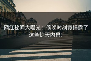 网红秘闻大曝光：傍晚时刻竟揭露了这些惊天内幕！