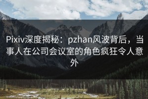 Pixiv深度揭秘：pzhan风波背后，当事人在公司会议室的角色疯狂令人意外