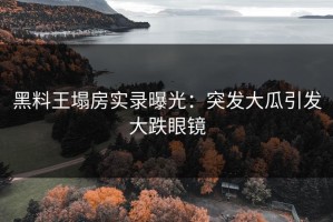 黑料王塌房实录曝光：突发大瓜引发大跌眼镜