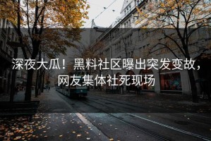 深夜大瓜！黑料社区曝出突发变故，网友集体社死现场