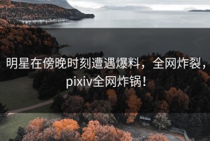明星在傍晚时刻遭遇爆料，全网炸裂，pixiv全网炸锅！