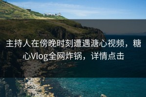 主持人在傍晚时刻遭遇溏心视频，糖心Vlog全网炸锅，详情点击