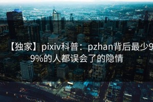 【独家】pixiv科普：pzhan背后最少99%的人都误会了的隐情