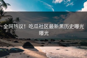 全网热议！吃瓜社区最新黑历史曝光曝光