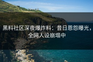 黑料社区深夜爆炸料：昔日恩怨曝光，全网人设崩塌中