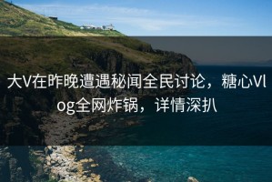 大V在昨晚遭遇秘闻全民讨论，糖心Vlog全网炸锅，详情深扒
