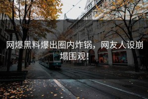 网爆黑料爆出圈内炸锅，网友人设崩塌围观！