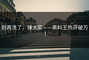 别再洗了，锤太实——黑料王热评破万！