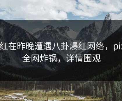 网红在昨晚遭遇八卦爆红网络，pixiv全网炸锅，详情围观
