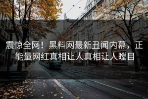 震惊全网！黑料网最新丑闻内幕，正能量网红真相让人真相让人瞠目