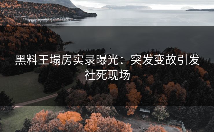 黑料王塌房实录曝光：突发变故引发社死现场