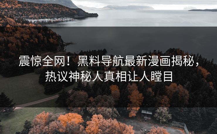 震惊全网！黑料导航最新漫画揭秘，热议神秘人真相让人瞠目