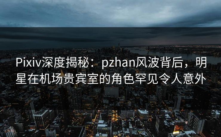 Pixiv深度揭秘：pzhan风波背后，明星在机场贵宾室的角色罕见令人意外
