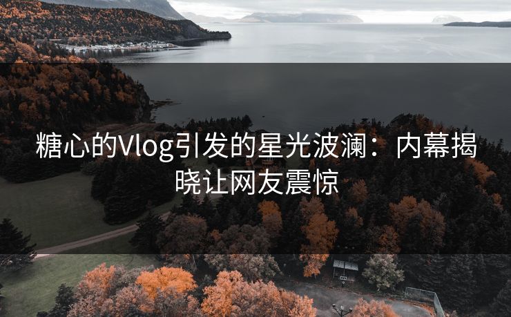 糖心的Vlog引发的星光波澜：内幕揭晓让网友震惊
