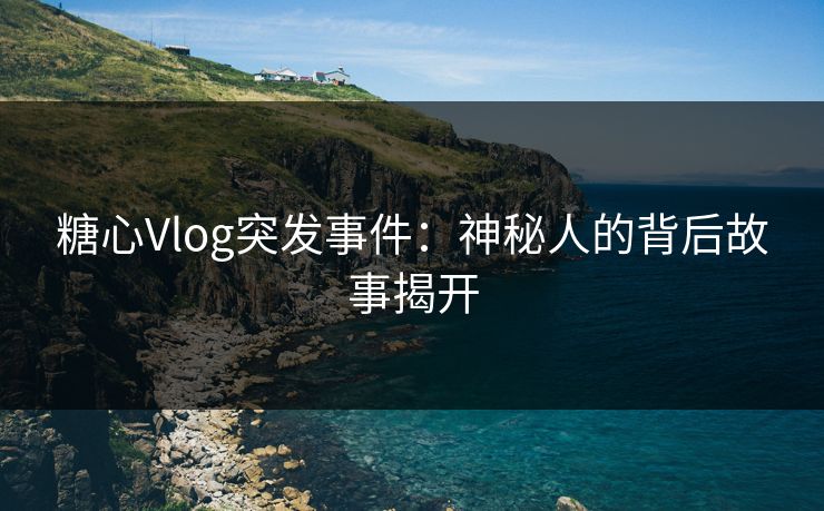 糖心Vlog突发事件：神秘人的背后故事揭开