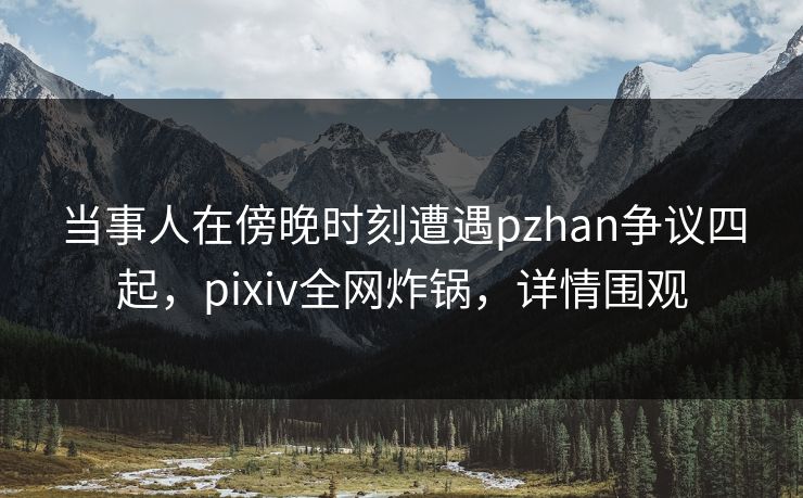 当事人在傍晚时刻遭遇pzhan争议四起，pixiv全网炸锅，详情围观